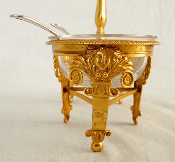 Pair of Empire vermeil (sterling silver) salt cellars - 2nd rooster hallmark - 1809 - 1819