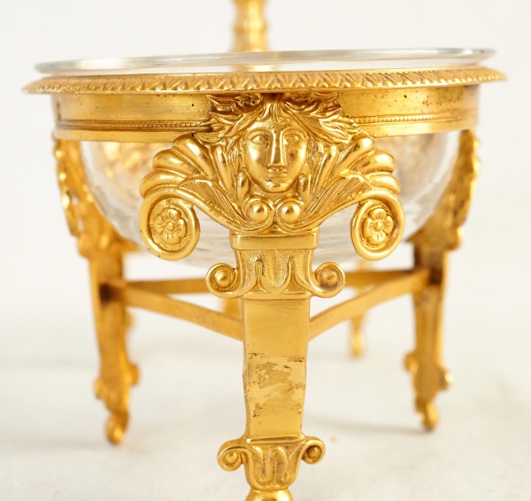 Pair of Empire vermeil (sterling silver) salt cellars - 2nd rooster hallmark - 1809 - 1819