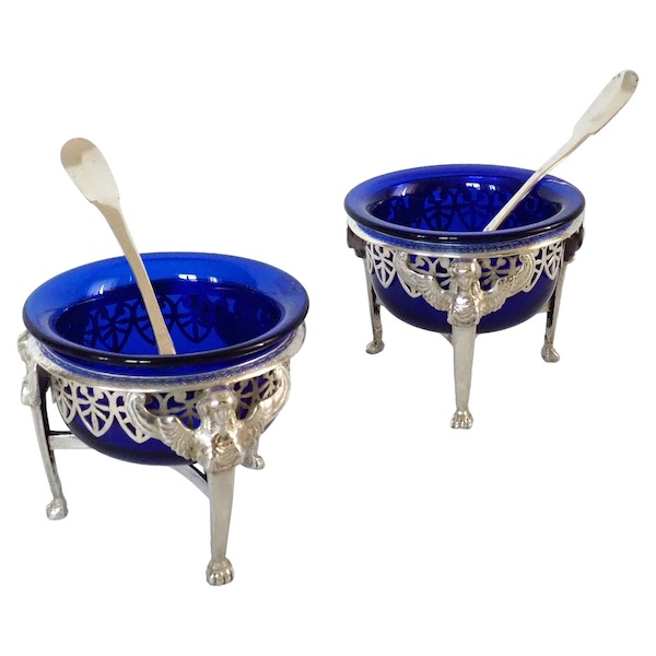 Pair of Empire sterling silver salt cellars - 1809 - 1819