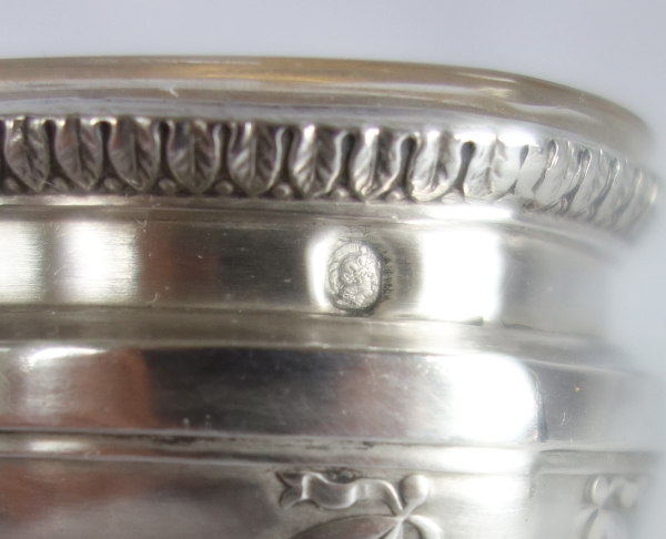 Puiforcat : paire de salerons en argent massif et vermeil Empire - poinçon Minerve