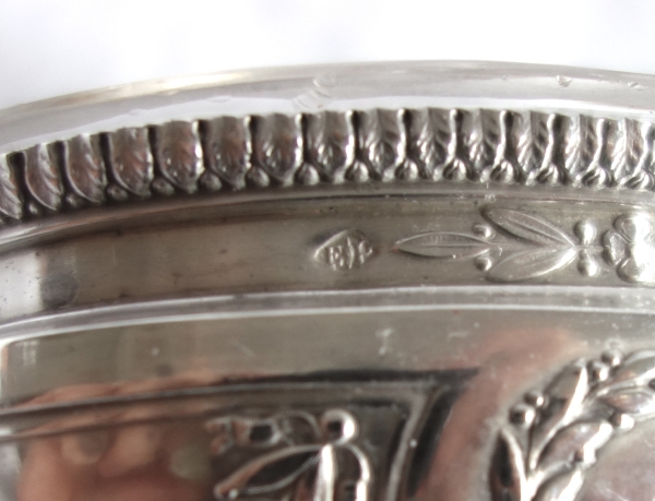 Puiforcat : paire de salerons en argent massif et vermeil Empire - poinçon Minerve