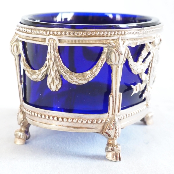 Paire de salerons de style Louis XVI en argent massif - poinçon Minerve