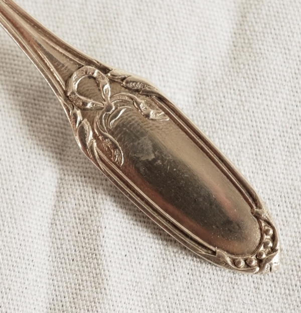 Pair of Louis XVI style sterling silver and vermeil salt cellars