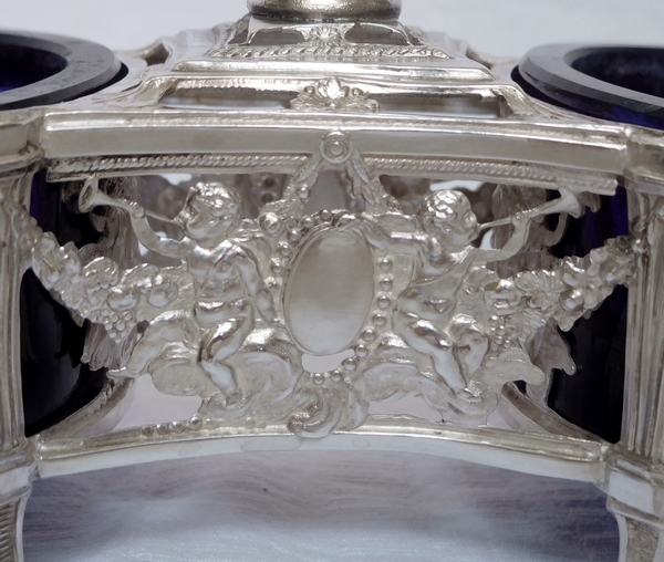 Pair of Louis XVI sterling silver double salt cellars - Paris 1784 - 18th century