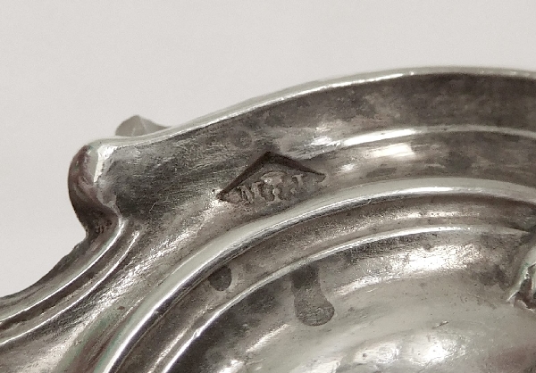 Paire de salières en argent massif de style Louis XV, poinçon Minerve