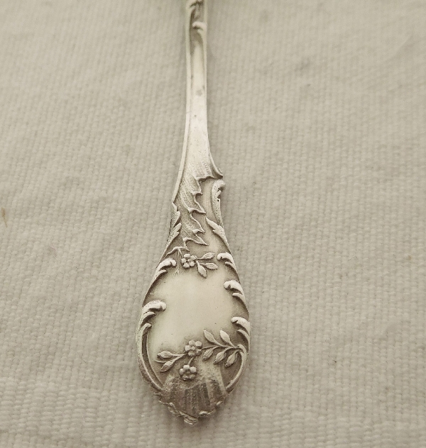 Paire de salières en argent massif de style Louis XV, poinçon Minerve