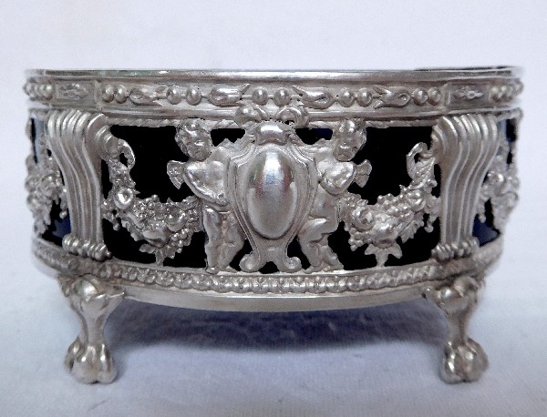 Paire de salières en argent massif d'époque Louis XVI, Paris 1783, Fermiers Généraux