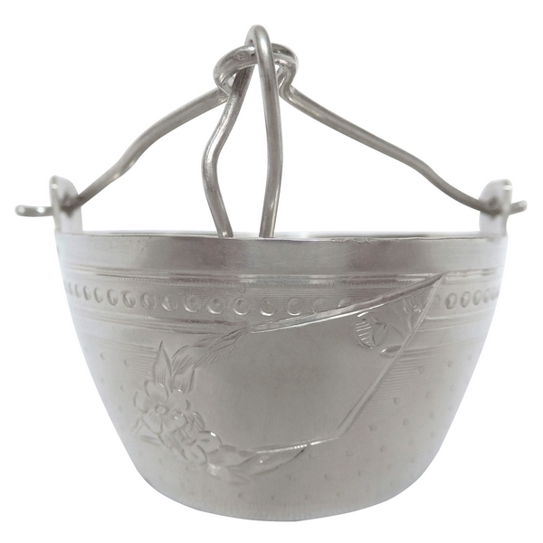 Sterling silver tea strainer, late 19th century