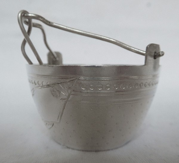 Sterling silver tea strainer, late 19th century