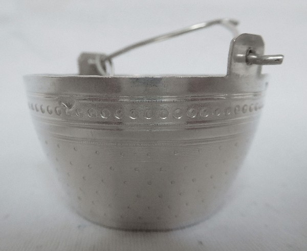 Sterling silver tea strainer, late 19th century