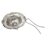 Sterling silver Napoléon III tea strainer, Philippe Berthier