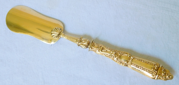 Vermeil snack serving spoon, Napoleon III production - mid 19th century circa 1860