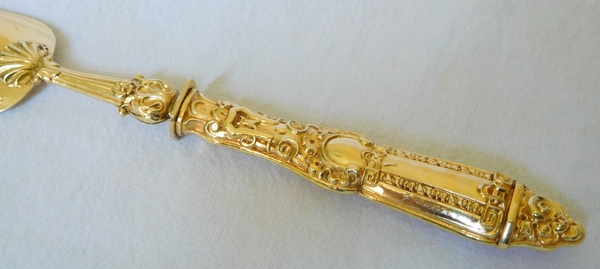 Vermeil snack serving spoon, Napoleon III production - mid 19th century circa 1860