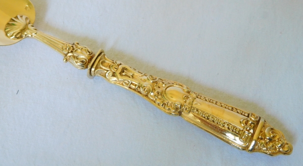 Vermeil snack serving spoon, Napoleon III production - mid 19th century circa 1860