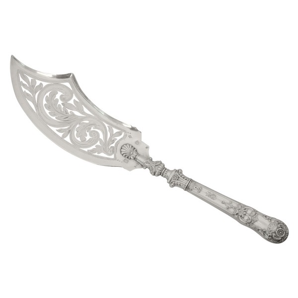 Sterling silver fish slice, early 19th century circa 1830