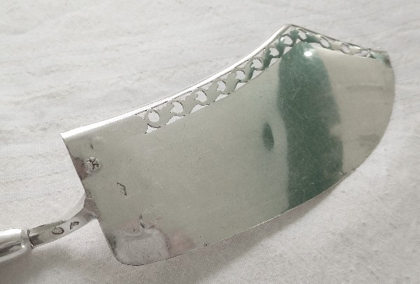 Antique French sterling silver fish slice, 1809-1819