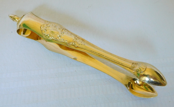 Vermeil sugar tongs, Napoleon III production - mid 19th century circa 1860