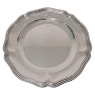 French sterling silver tray or large plate, Fray Harleux
