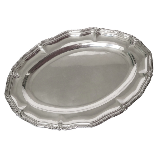 Odiot : antique French sterling silver dish, transition style 1276g