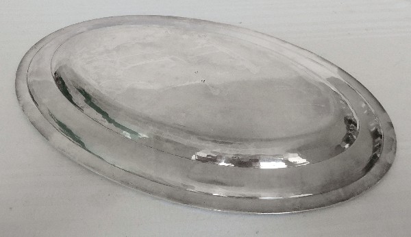 Sterling silver ovale dish - 839g - early 19th century