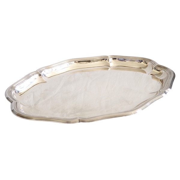 Puiforcat : Louis XV style sterling silver oval dish or tray