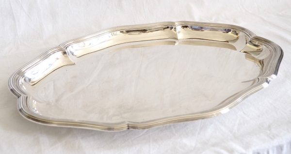 Puiforcat : Louis XV style sterling silver oval dish or tray