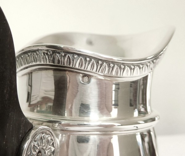 Cardeilhac : French sterling silver milk jug, Empire style, Christofle Malmaison pattern