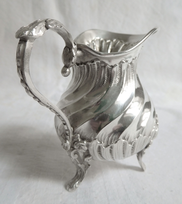 Sterling silver Louis XV / Rococo style milk jug