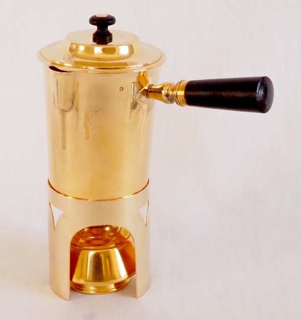 Empire vermeil travel coffee pot and portable stove, late 18th century / early 19th century