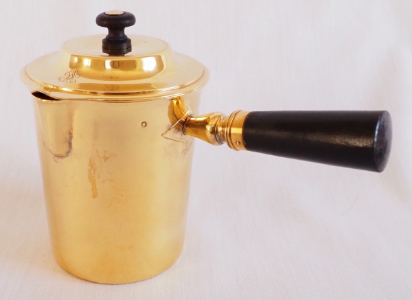 Empire vermeil travel coffee pot and portable stove, late 18th century / early 19th century