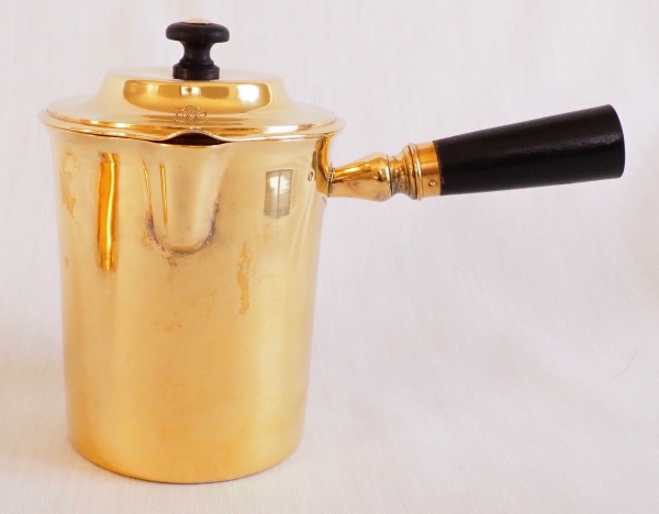 Empire vermeil travel coffee pot and portable stove, late 18th century / early 19th century