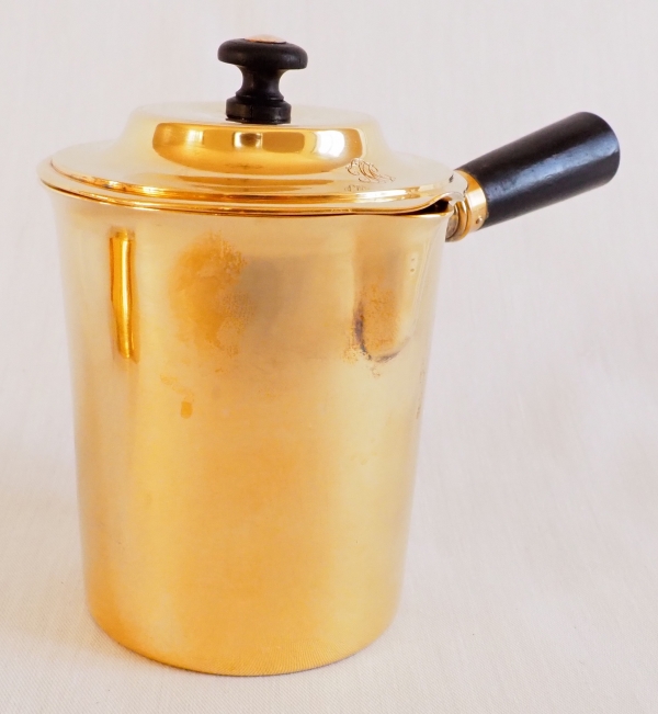 Empire vermeil travel coffee pot and portable stove, late 18th century / early 19th century