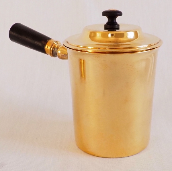 Empire vermeil travel coffee pot and portable stove, late 18th century / early 19th century