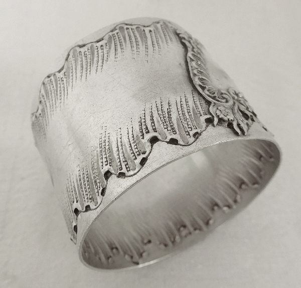 Louis XV Rococo sterling silver napkin ring