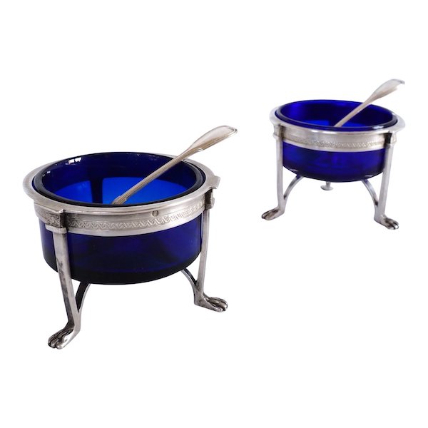 Pair of Empire sterling silver salt cellars - 1798 - 1809