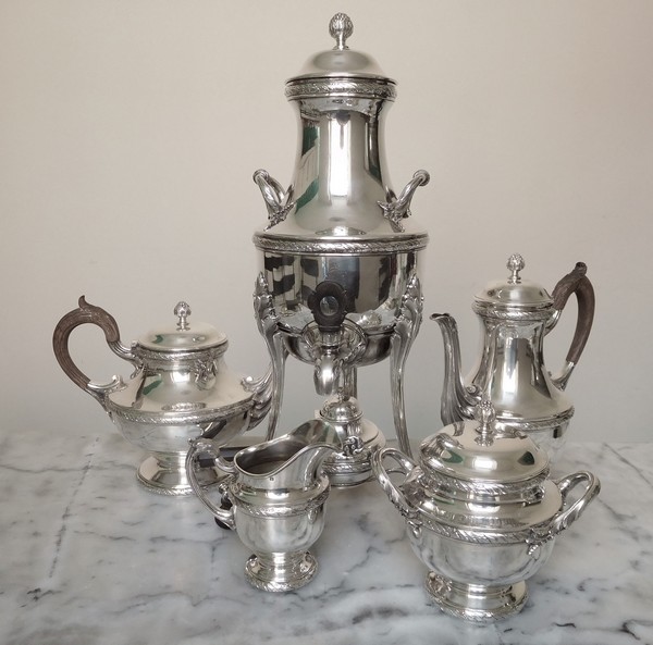 Sterling silver samovar, Louis XVI style