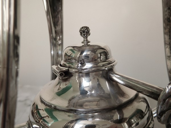 Samovar de style Louis XVI en argent massif, poinçon Minerve