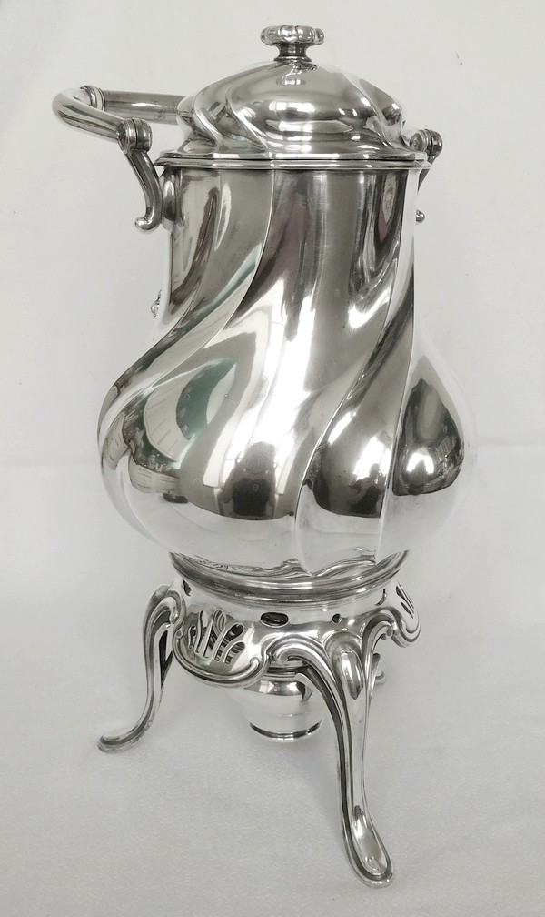 Odiot silver plated samovar - coat of arms - Marquis de Ramel & Secondat de Montesquieu