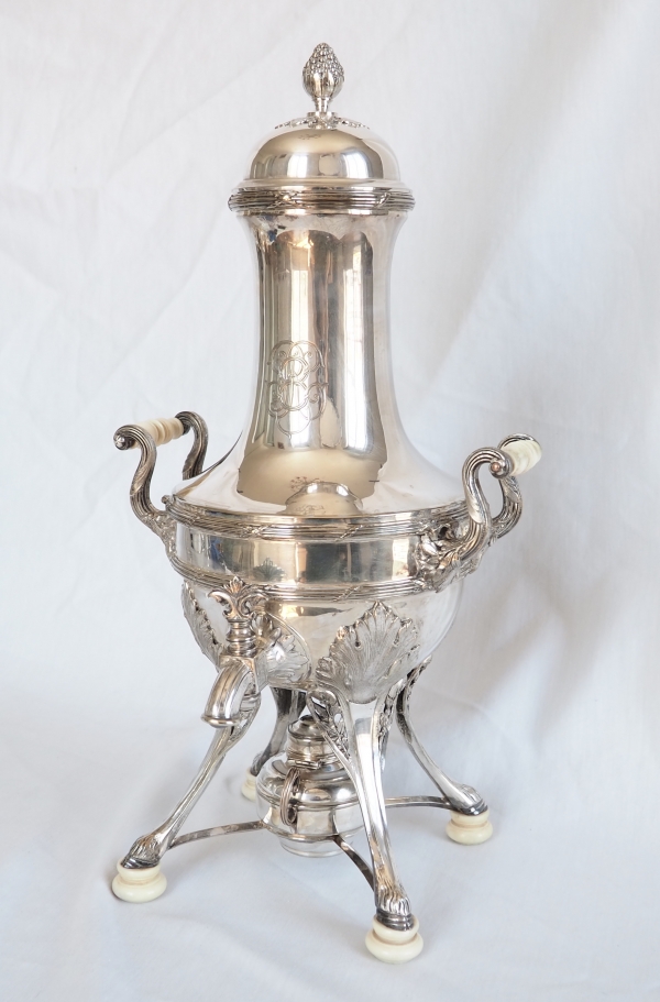 Puiforcat : silver plated samovar, Louis XVI style