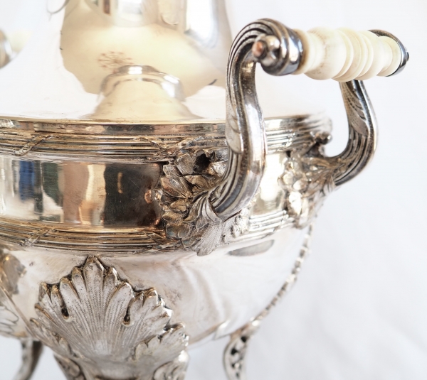 Puiforcat : silver plated samovar, Louis XVI style