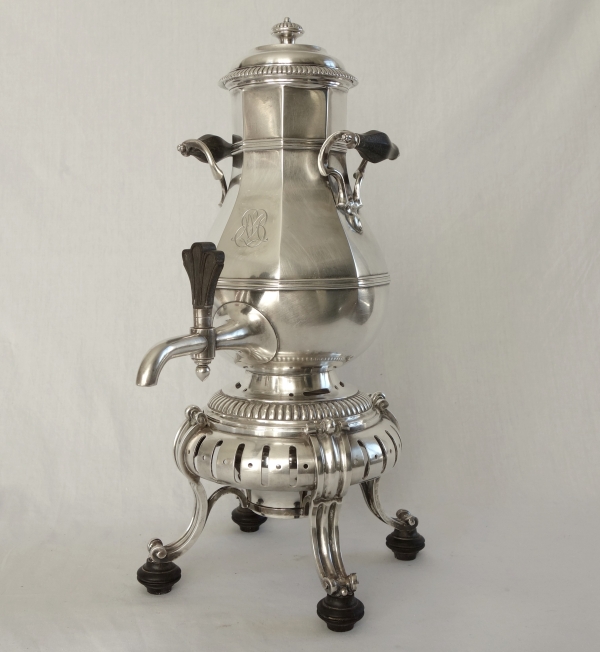 Cardeilhac : samovar / fontaine à thé de style Régence en métal argenté