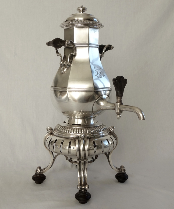 Cardeilhac : samovar / fontaine à thé de style Régence en métal argenté