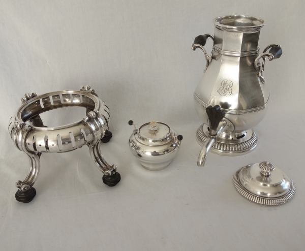 Cardeilhac : samovar / fontaine à thé de style Régence en métal argenté