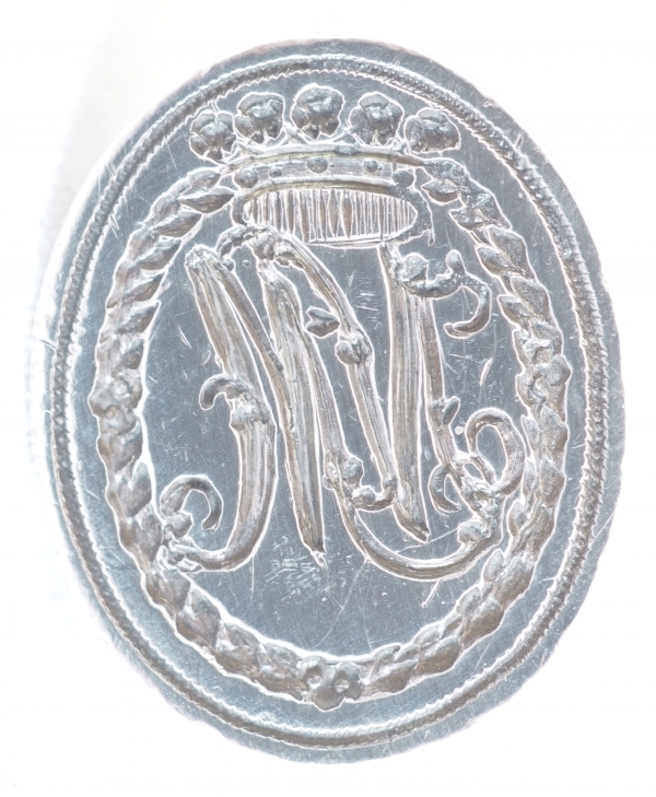 Late 18th century sterling silver seal, crown of Duke , NM monogram