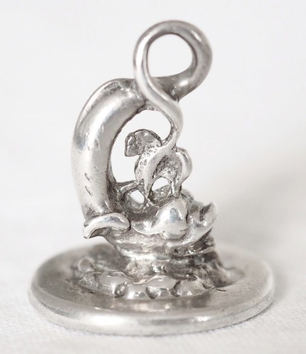 Late 18th century sterling silver seal, crown of Marquis, BP monogram