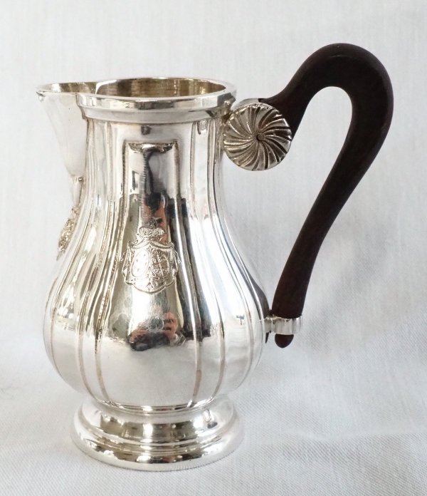 Regency style sterling silver tea & coffee set, coat of arms of a Duke - silversmith Tirbour