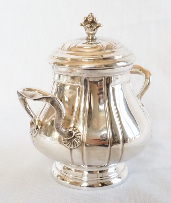 Regency style sterling silver tea & coffee set, coat of arms of a Duke - silversmith Tirbour