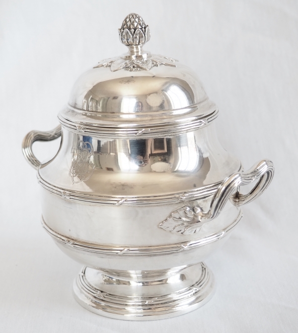 Puiforcat : Louis XVI style sterling silver coffee and tea set