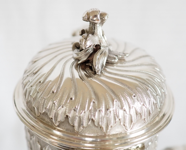 Louis XV style sterling silver coffee set, silversmith Edmond Tetard