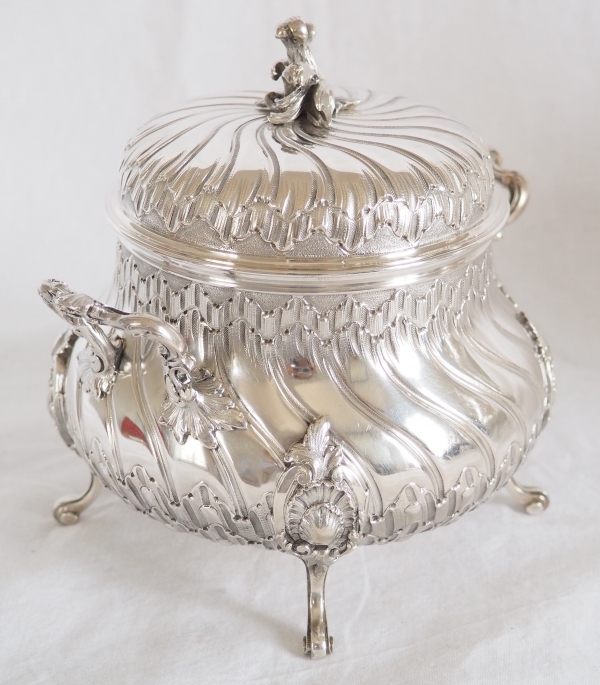 Service à thé et café de style Louis XV Rocaille en argent massif par Edmond Tetard, poinçon Minerve